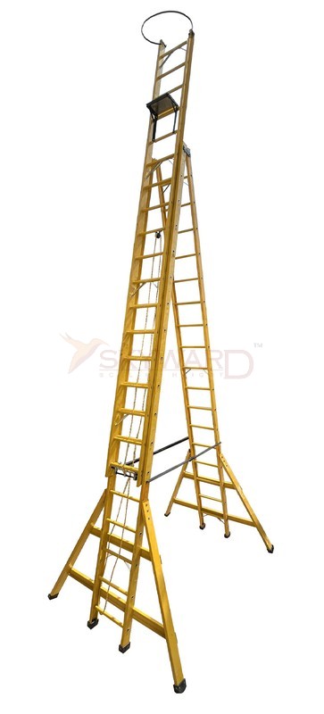 Model No. F1000 Fibreglass Self Supported Ladder for Electrical, Home and Industrial Access Use, Professional Freestanding Ladder for Maintenance, Repair, Storage and Working Tasks